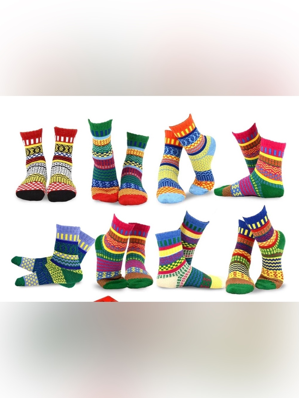 NIB TeeHee Women’s Jacquard Fun Crew Socks Gift Box 9 Pair